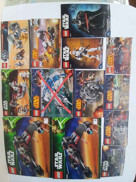 Продам лише інструкцї та упаковки Лего Lego Ninjago Bionicle Star wars