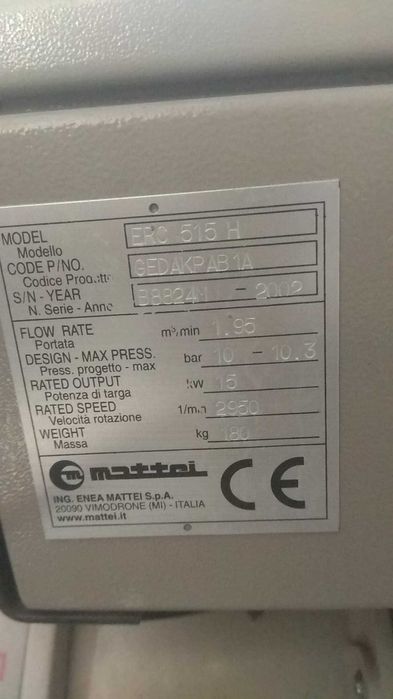 Kompresor łopatkowy Mattei ERC 515