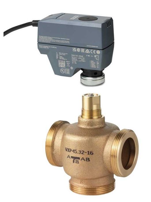Zawór 3-drogowy VXP 459.25-10 z siłownikiem SSC161.05UT SIEMENS