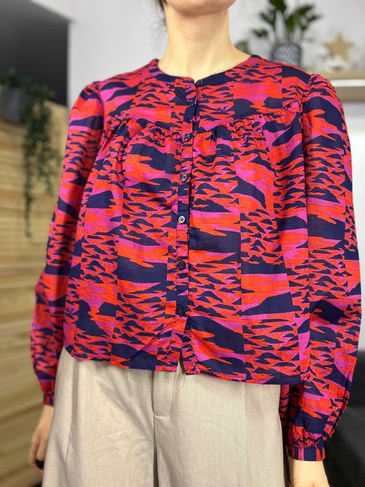 Bawełniana damska wzorzysta bluzka Lindex rozmiar 38