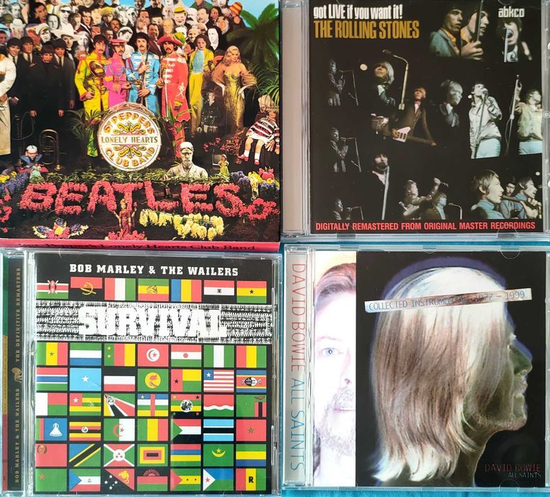 7 cd's originais, The Rolling Stones, David Bowie...
