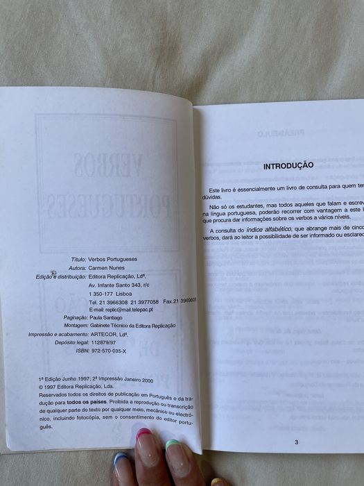 Livro da conjugação de verbos portugueses
