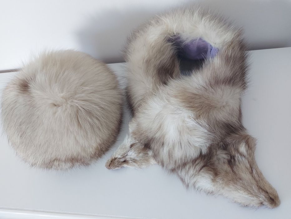 czapka z szalem-kołnierz