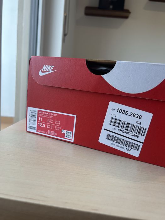 Nike Dunk High Retro Black White Originais Novas – Nº45 – 75€