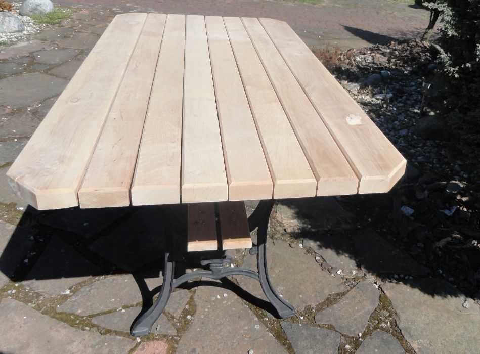 Stół ogrodowy, jodłowy, olchowy z półką, meble ogrodowe GALERIA