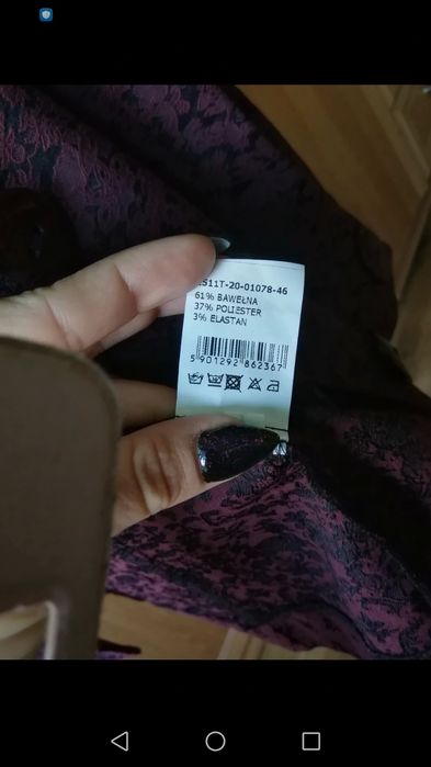 Żakiet-czarny/bordo-L