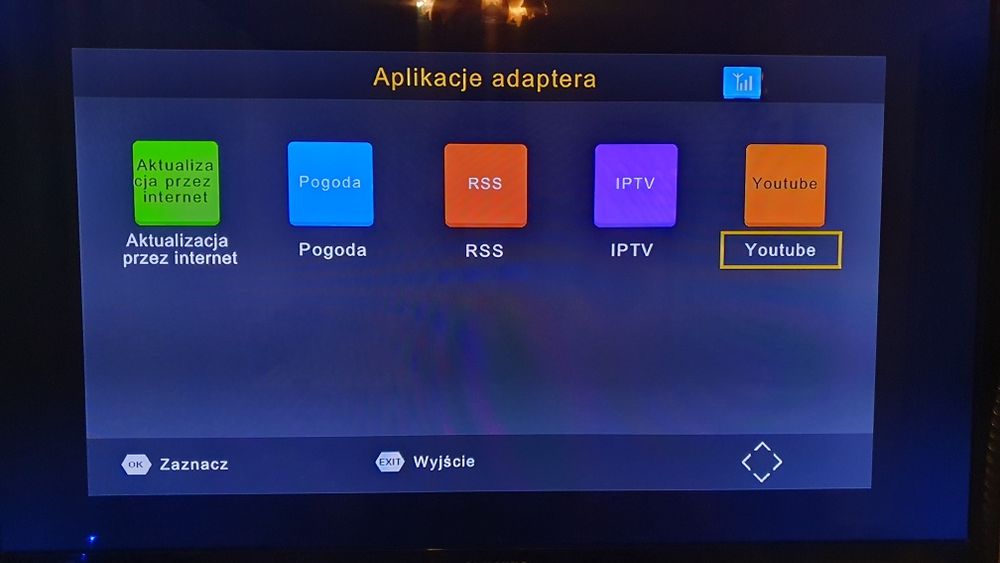 Tuner TV DVB-T2 / T Wiwa mini + Youtube