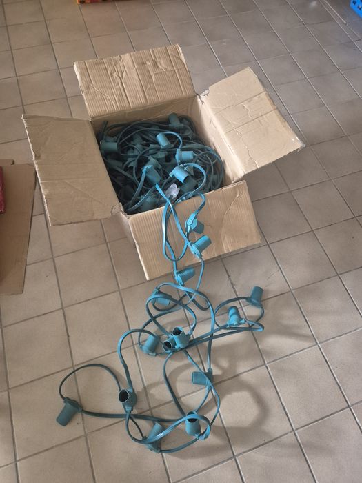 Gambiarra de Luzes,  casquilhos E27 – 50 metros – NOVA