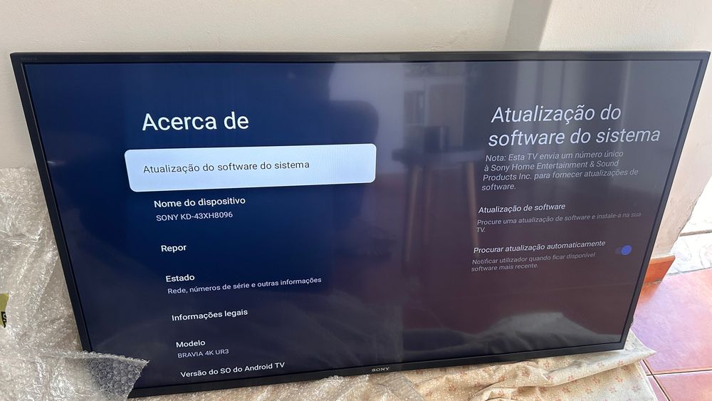 Televisão 43 4K Smart TV  Android TV