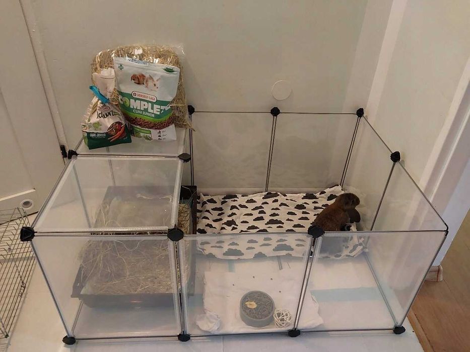 Kojec zagroda klatka dla królika świnki morskiej chomika 143x73x46 cm