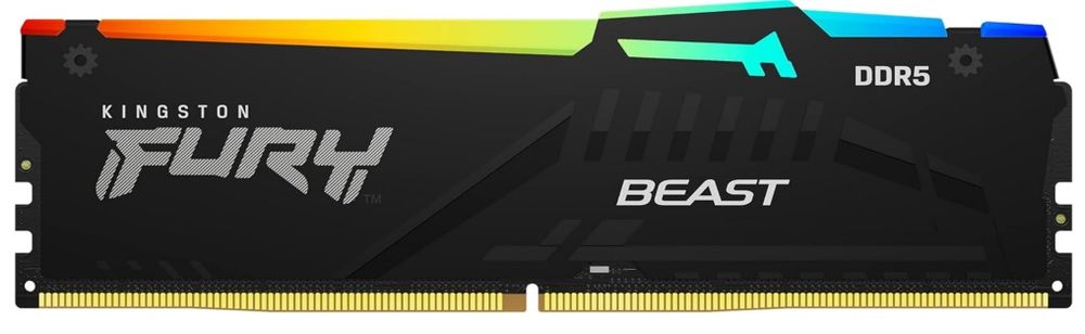 DDR5 32GB!!  Kingston FURY Beast black RGB  32GB 6000MT/s DDR5 CL30 + ТОРГ
