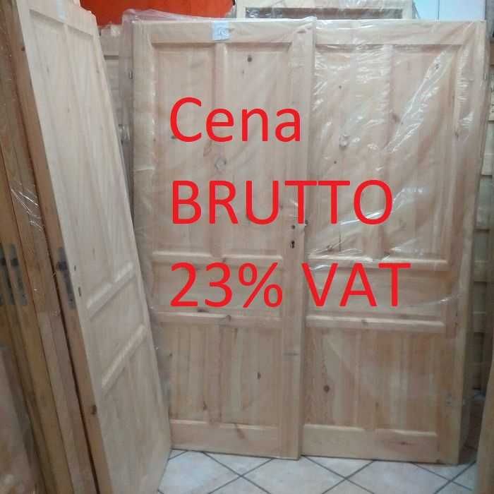 drewniane drzwi sosnowe OdRęki Mocne Solidne