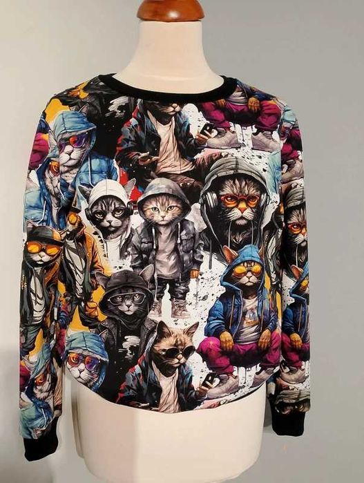 Młodzieżowa bluza Zbuntowane Koty rozm 164 NOWA