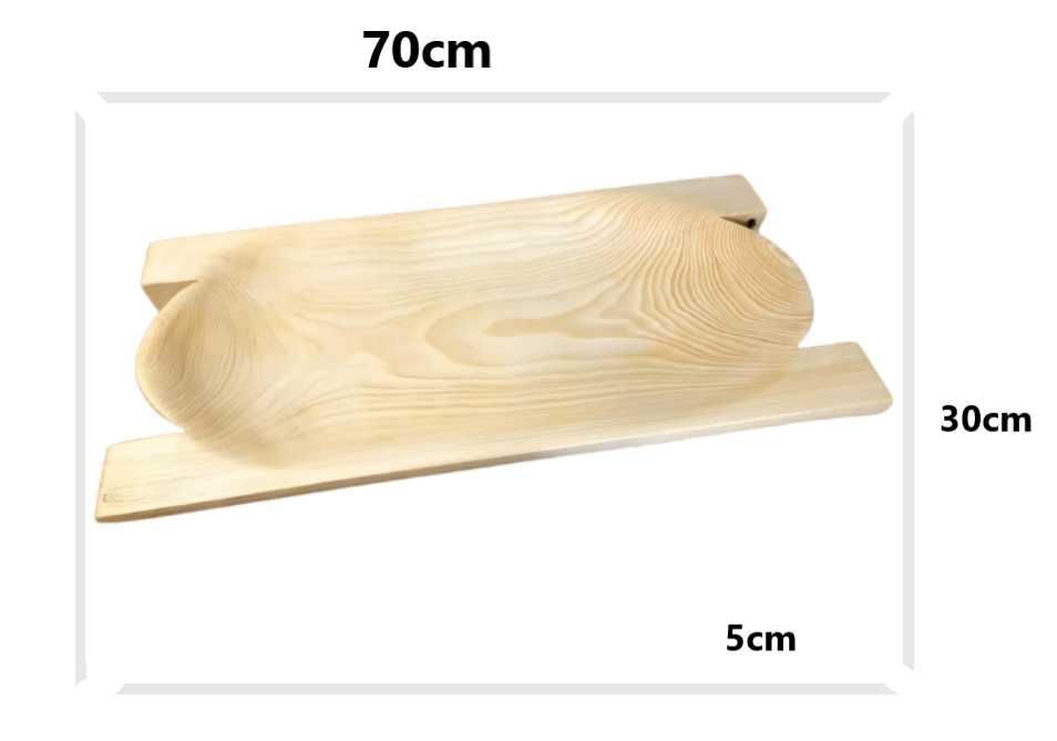 koryto drewniane cateringowe pojemne duże koryto weselne taca  70 cm