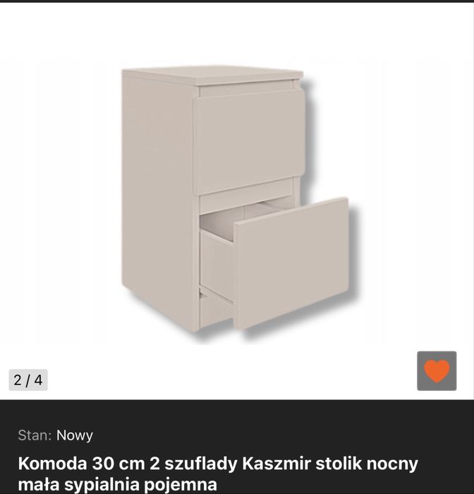 Szafka nocna/ komoda_nowa_kaszmir, 2 sztuki