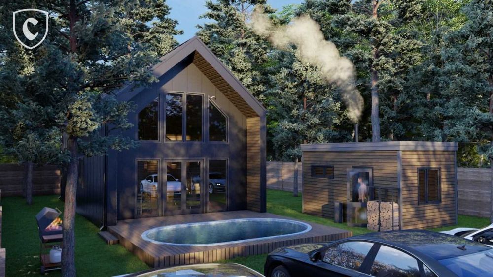 КМ Drevo Homes. Будинок у сосновому лісі з басейном і банею, Вища Дубечня - View 3