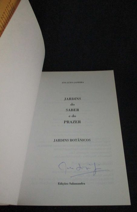Livro Jardins do Saber e do Prazer Ana Luísa Janeira