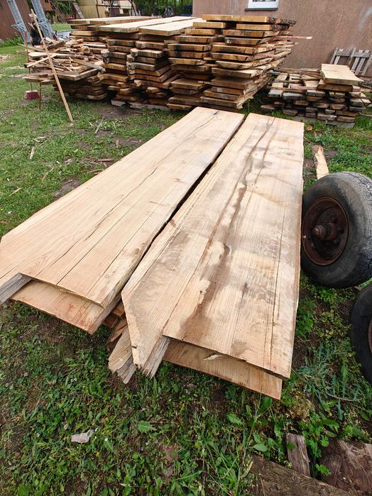 Deski dębowe monolity dębowe tarcica dębowa 40-80cm szerokości, 230-400cm długość, 55mm grubość, na schody i inne