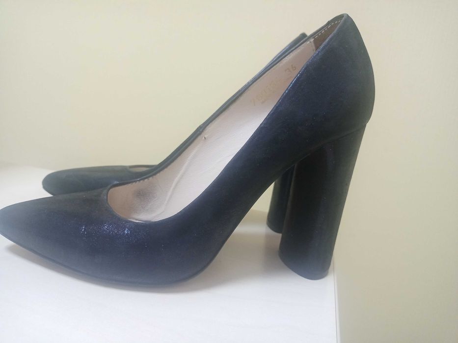 Туфлі жіночі натуральна шкіра  чорні офісні на вихід браска braska