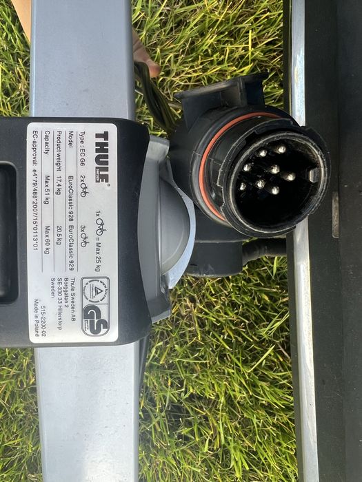 THULE EC 928 LED 2 rowery ebike 51kg uchylny bagażnik rowerowy na hak