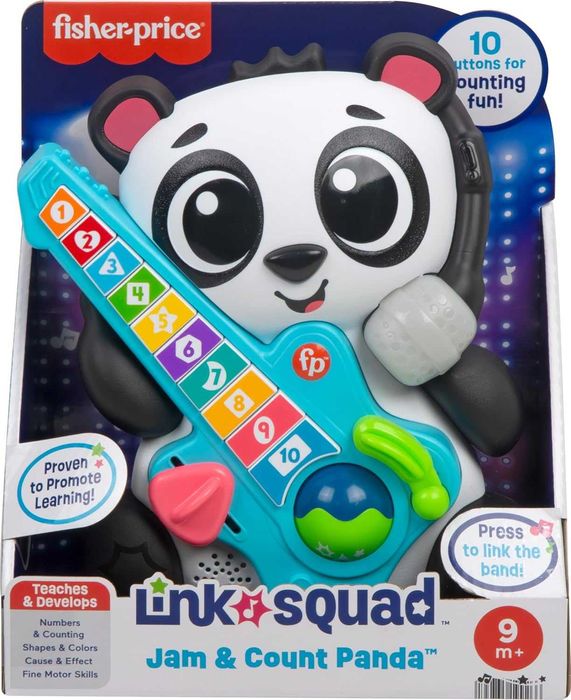 Фішер прайс панда з гітарою Fisher Price Squad Jam Count Panda