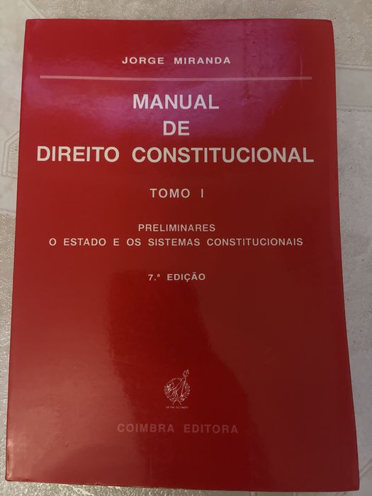 Manual de Direito Constotucional - Tomo I