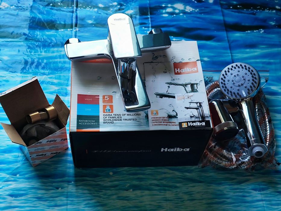 Смеситель для ванны HAIBA ALEX 009 EURO 100% латунь