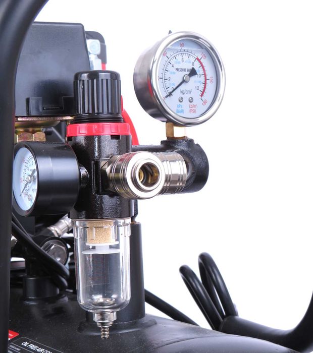 KRAFT&DELE Kompresor 100l Cichy Bezolejowy 2 Pompy Sprężarka KD1392