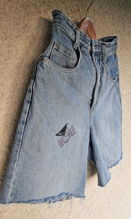 Spodenki dżinsowe krotkie 38 / 10 / M jasne vintage jeans bermudy old