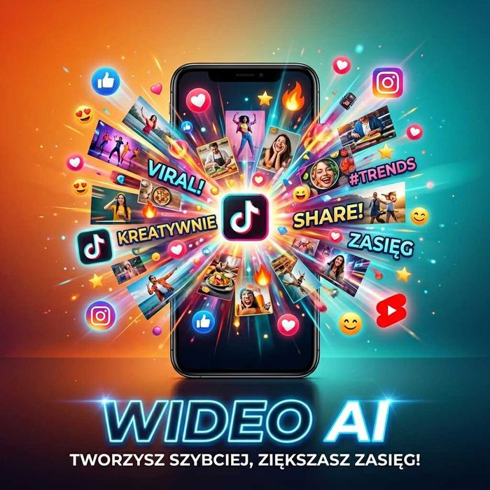 Montaż filmów / Edycja video — TikTok, Reels, Shorts, YouTube, AI
