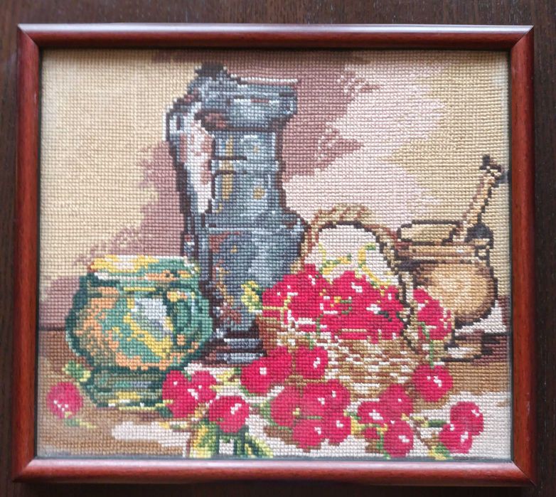 Obraz wyszywany na płótnie, w ramie