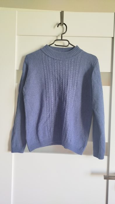 Sweter półgolf z dodatkiem wełny merino rozm. S