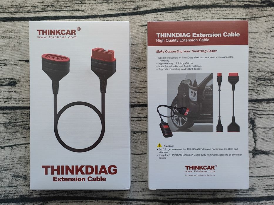 Подовжувач OBD2 Thinkcar 36 и 60 см кабель ELM327 удлинитель Thinkdiag