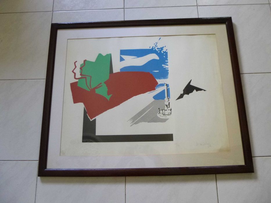 1981 Screen Print Commemorating the April 25, 1974 Revolution — Numbered and Signed
