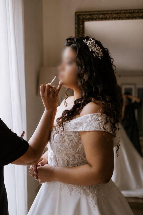 Vestido de Noiva Off-White Evasê Princesa - Pronovias