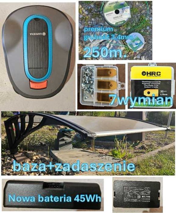 kosiarka robot koszący Gardena Sileno Life 750, cały komplet gotowy do instalacji