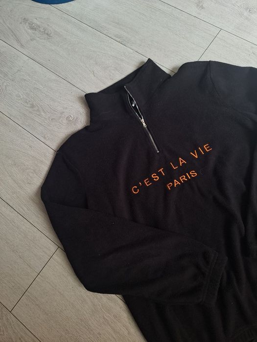 Флісова кофта чорна C'est La Vie Paris з замком L-XL