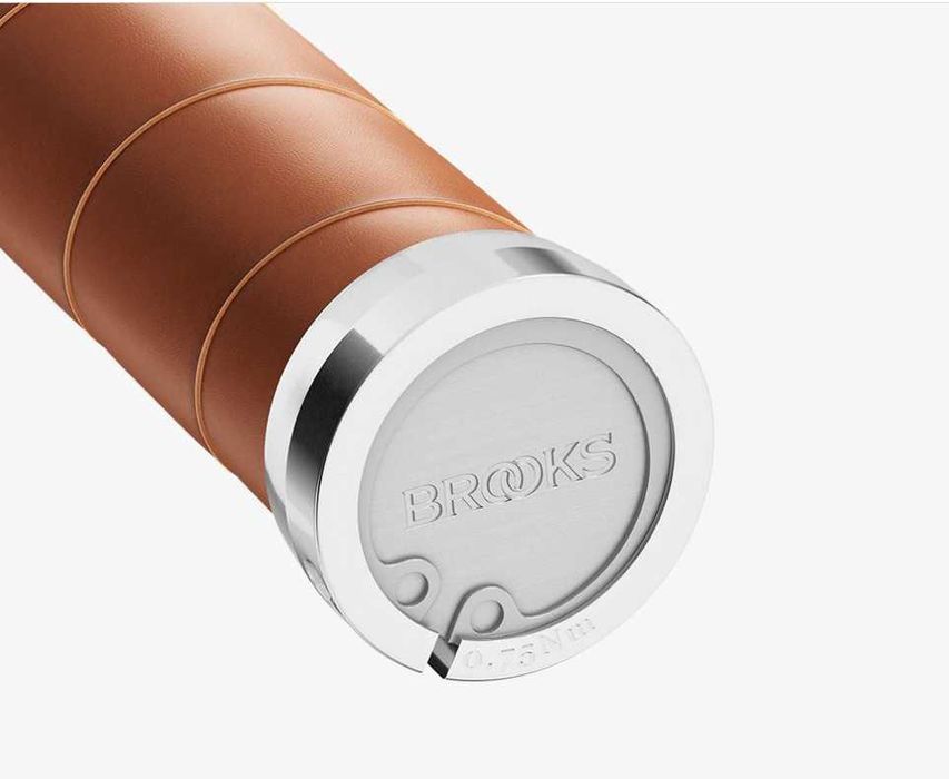 Chwyty rowerowe BROOKS SLENDER LEATHER miodowe 100 mm 2