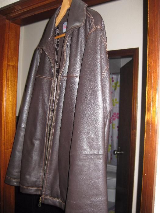 Blusão Pele Castanho Tam 50