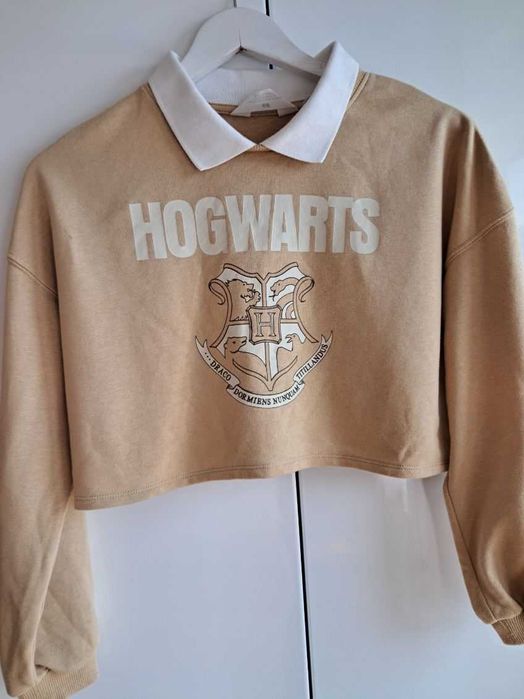 Nowość 2025:) beżowa bluza z kołnierzykiem Harry Potter 146/152