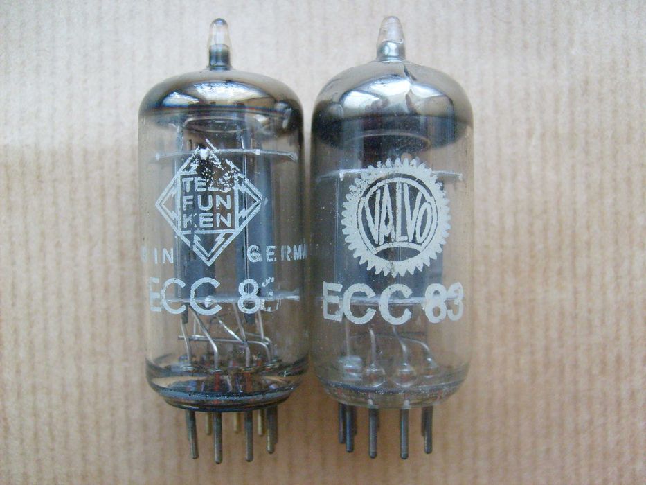 Lampy Telefunken Valvo ECC83  12AX7.