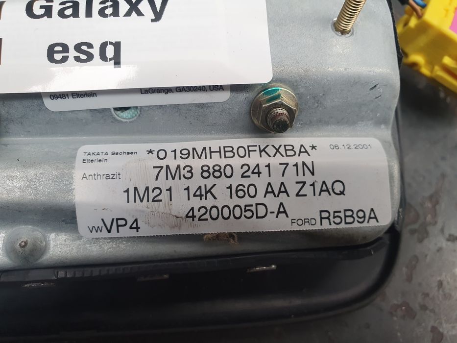 Airbag banco esquerdo VOLKSWAGEN Sharan (7M)
