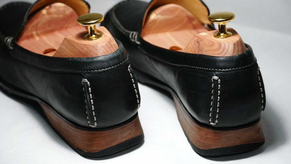 Clarks Brazil чорні шкіряні мокасини лофери 40 41 26 см вінтаж класика