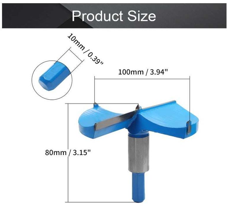 Frez Forstnera/otwornica do drewna 100mm Utoolmart