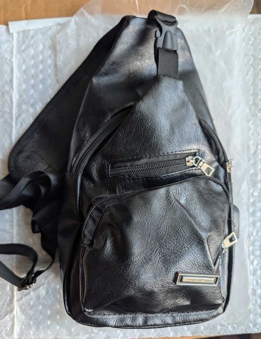 чоловіча ретро сумка через плече  бананка