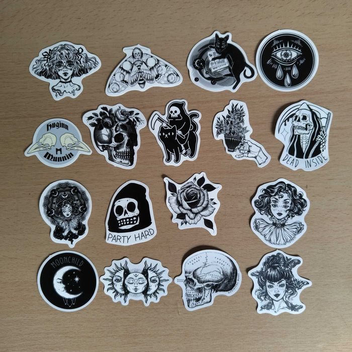 50 Autocolantes Stickers Gothic Girl