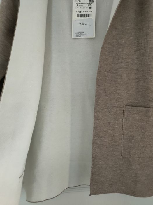 Płaszcz trencz z dzianiny Zara 128 Nowy