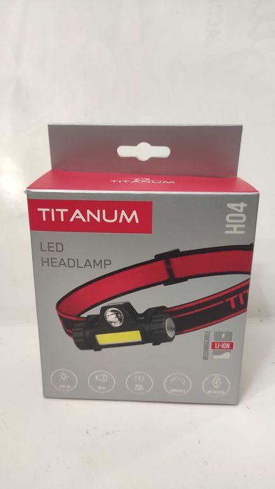 Ліхтарик (фонарик) акумуляторний налобний LED TITANUM TLF-H04