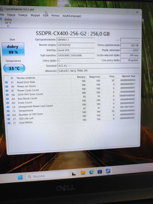 Laptop Dell Latitude 5590 i7-8650U, SDD 256 GB, 16 GB RAM DOTYKOWY EKRAN
