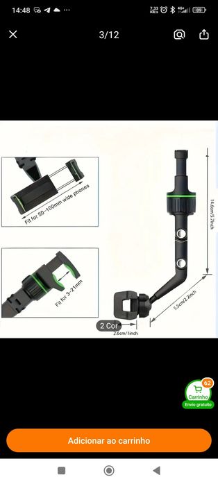 3 Suporte de telemóvel para carro ou tripé